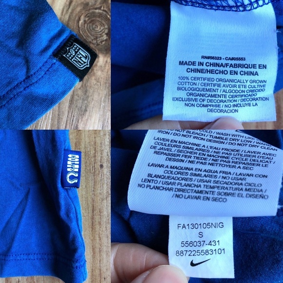 NIKE Indianapolis Colts Shirt Short Sleeve Small Blue NFL Football Women’s - Picture 4 of 16